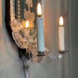 Pair of Venetian Murano Glass Wall Mirrors Circa 1900