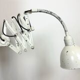 White Industrial Scissor Wall Lamp from Elektroinstala, 1960s