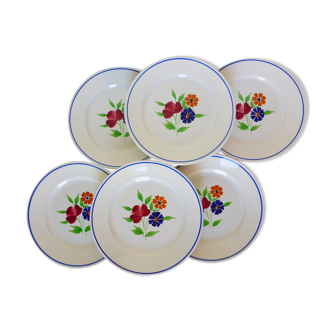 6 flat plates vintage K-G Luneville model Mat 210337