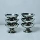 6 Vintage Stainless Steel Ice Cream Bowls | Antique Metal Sorbet Cups | Retro Design Ice Cream | Bistro Kitchen Table Decor | Gift Idea