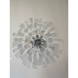 Art Deco Murano Glass Style Chandelier Clear Italian Sputnik Art by SimoEng