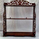 Old wall shelf in worked wood dimension: height -67cm- width --55cm-