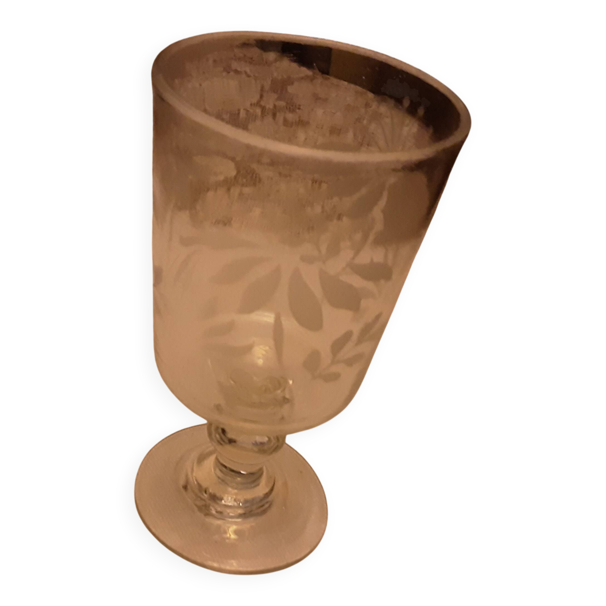 Antique 19th century sand-blown flower stem