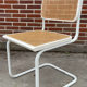 Set of 4 Cesca b32 model chairs in white by Marcel Breuer