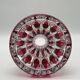 Cut and double red crystal vase from Val Saint-Lambert.