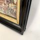 Oil painting "Sicilian Feast" in glass, 19th-century wooden frame.