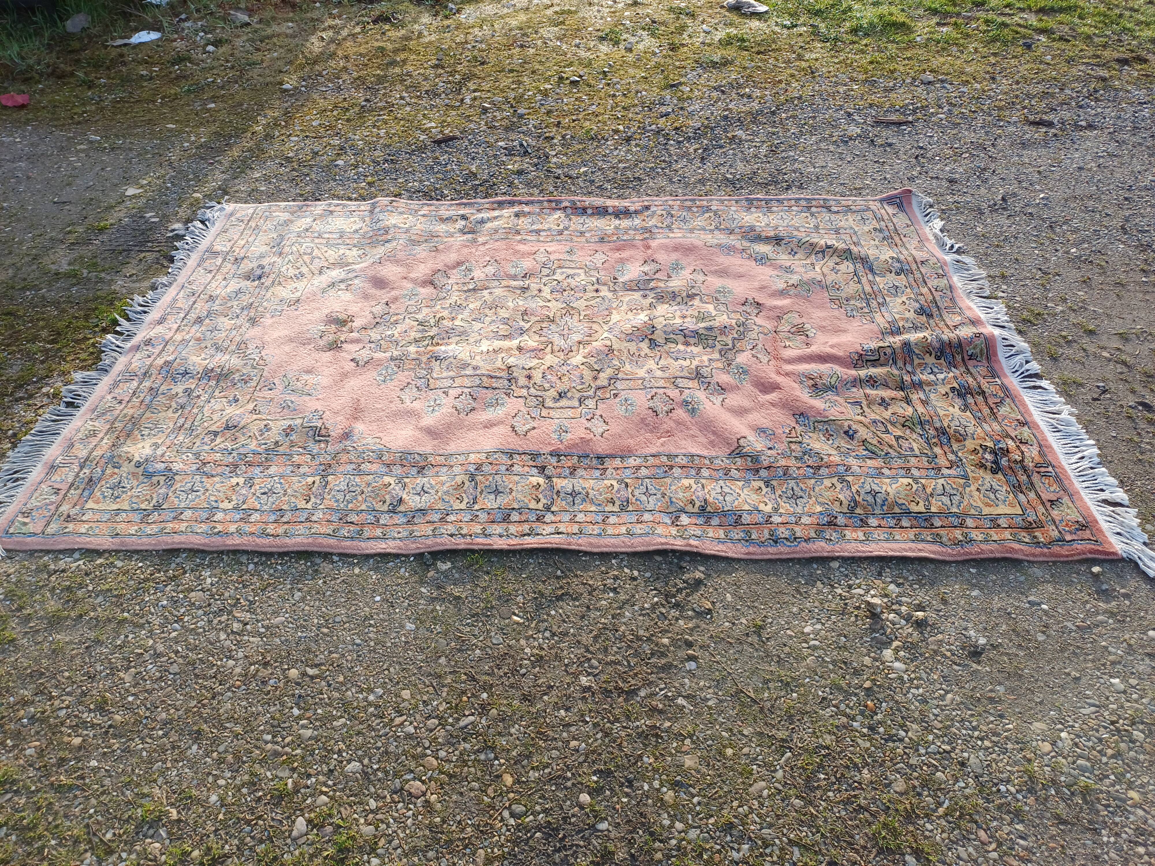 Hand-knotted wool oriental rug