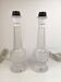 Pair of Kosta crystal table lamps, Sweden, 1960s