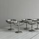 6 stainless steel footed bowls, Letang Remy style
