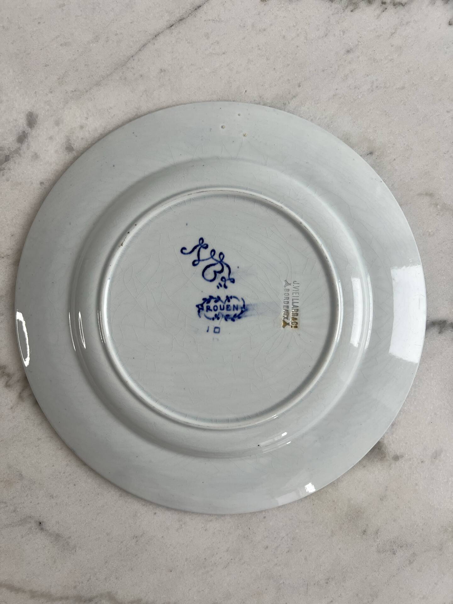 J. Vieillard Bordeaux flat plate 25cm, Rouen (2 units available)