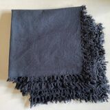 Set of 4 1960 Riviera towels in canvas with knotted fringes