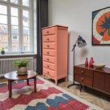 Vintage coral pink weekly planner H120