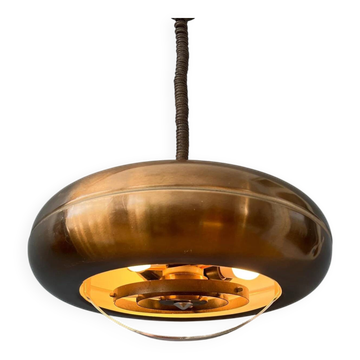 Vintage 'Copper' UFO space age pendant lamp