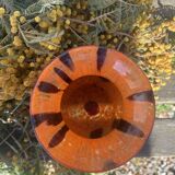 Orange Clichy vase from the Art Deco period