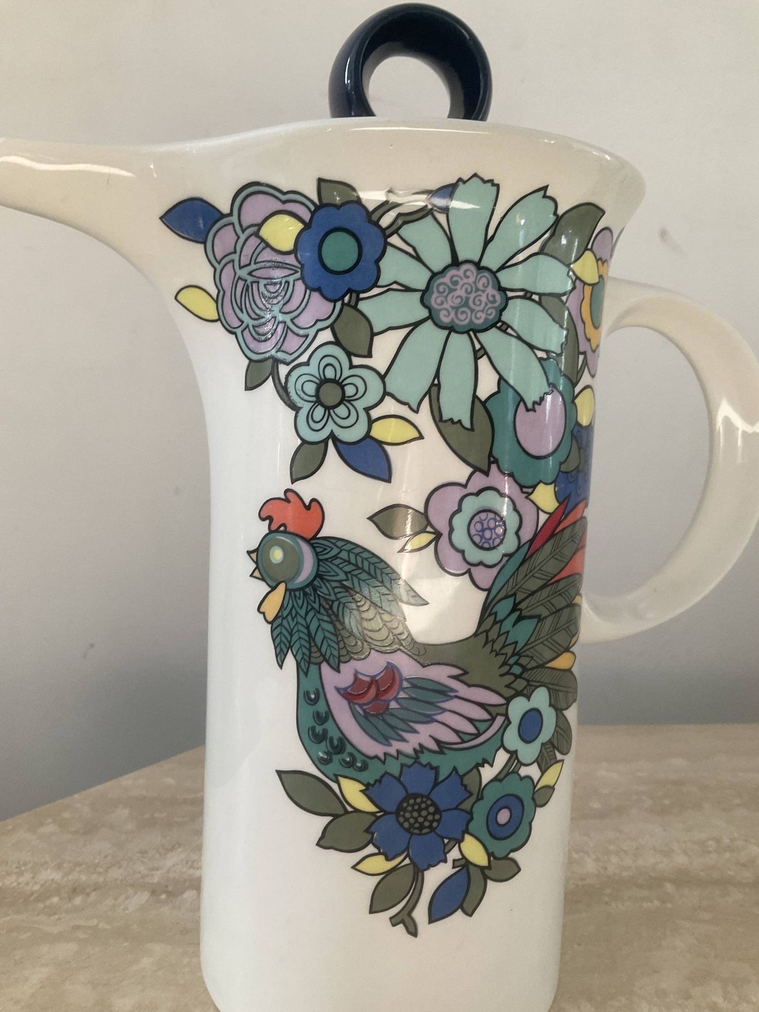 Vintage porcelain coffee maker from the 60s and 70s