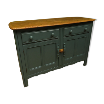 Vintage blue painted Ercol sideboard