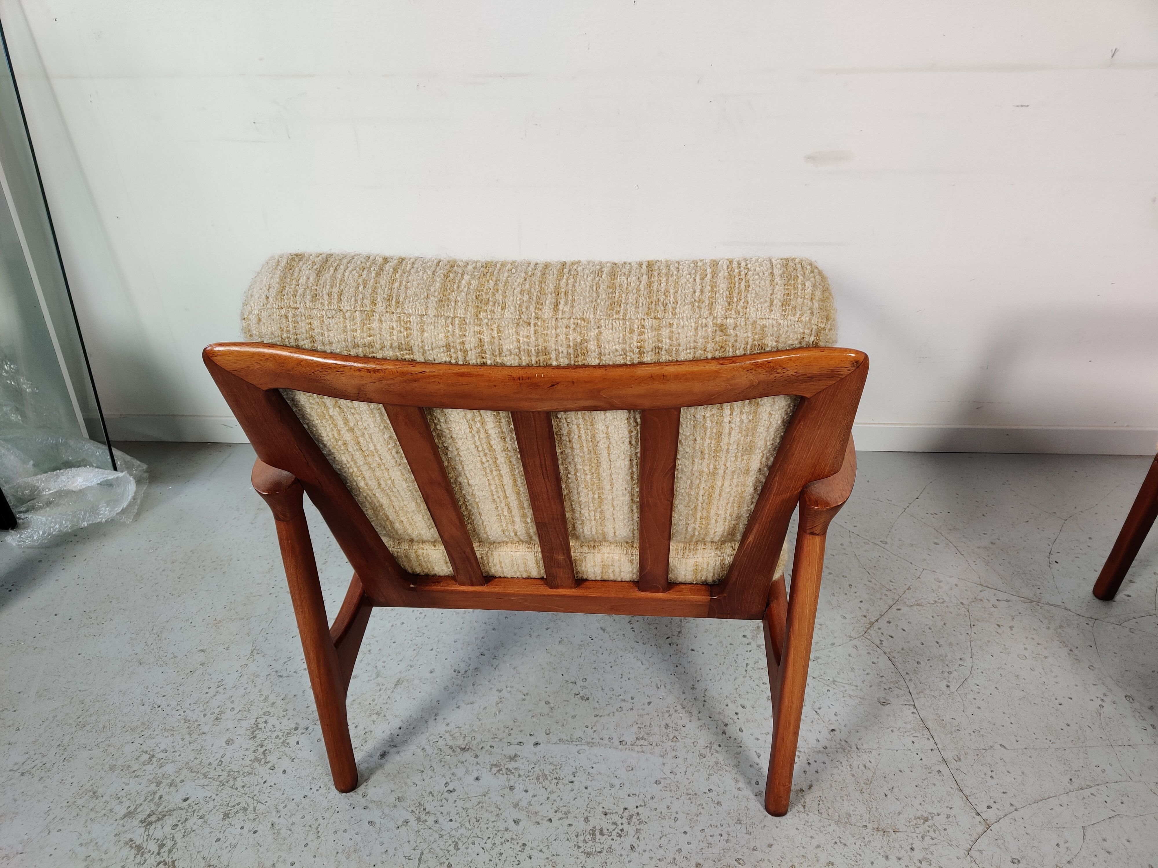 Pair of Scandinavian teak armchairs, Denmark 60s