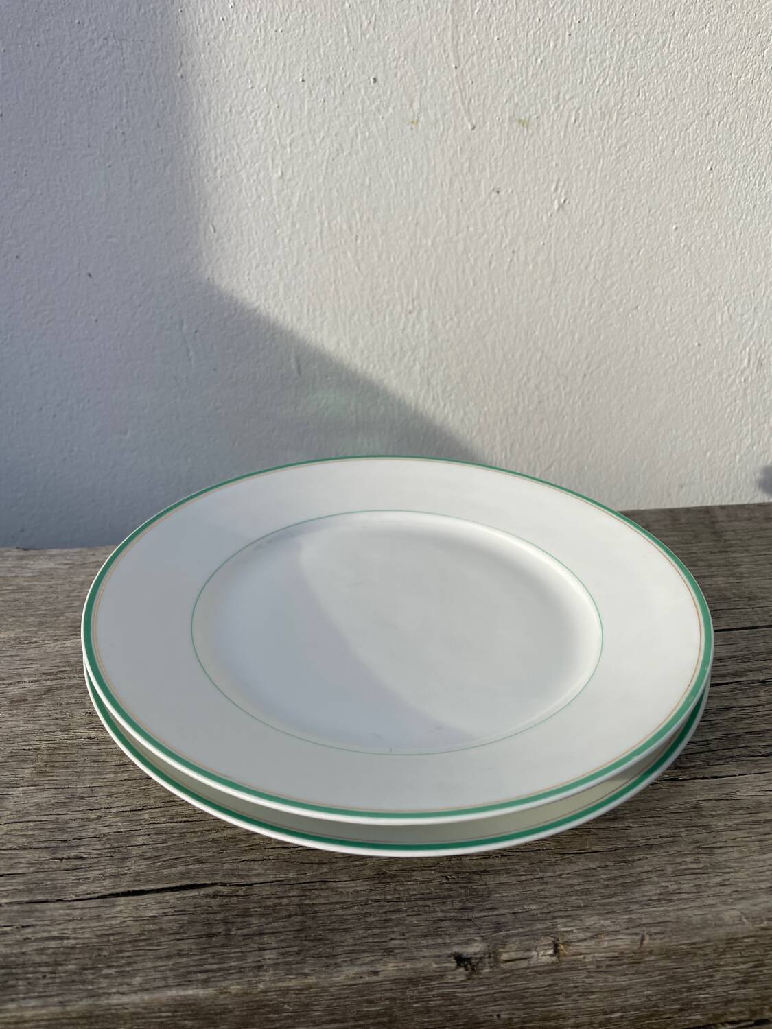Pair of Parisian porcelain dinner plates