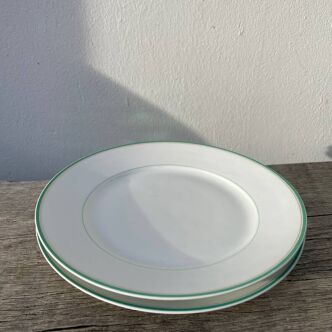 Duo d’assiettes plates parisiennes en porcelaine 
