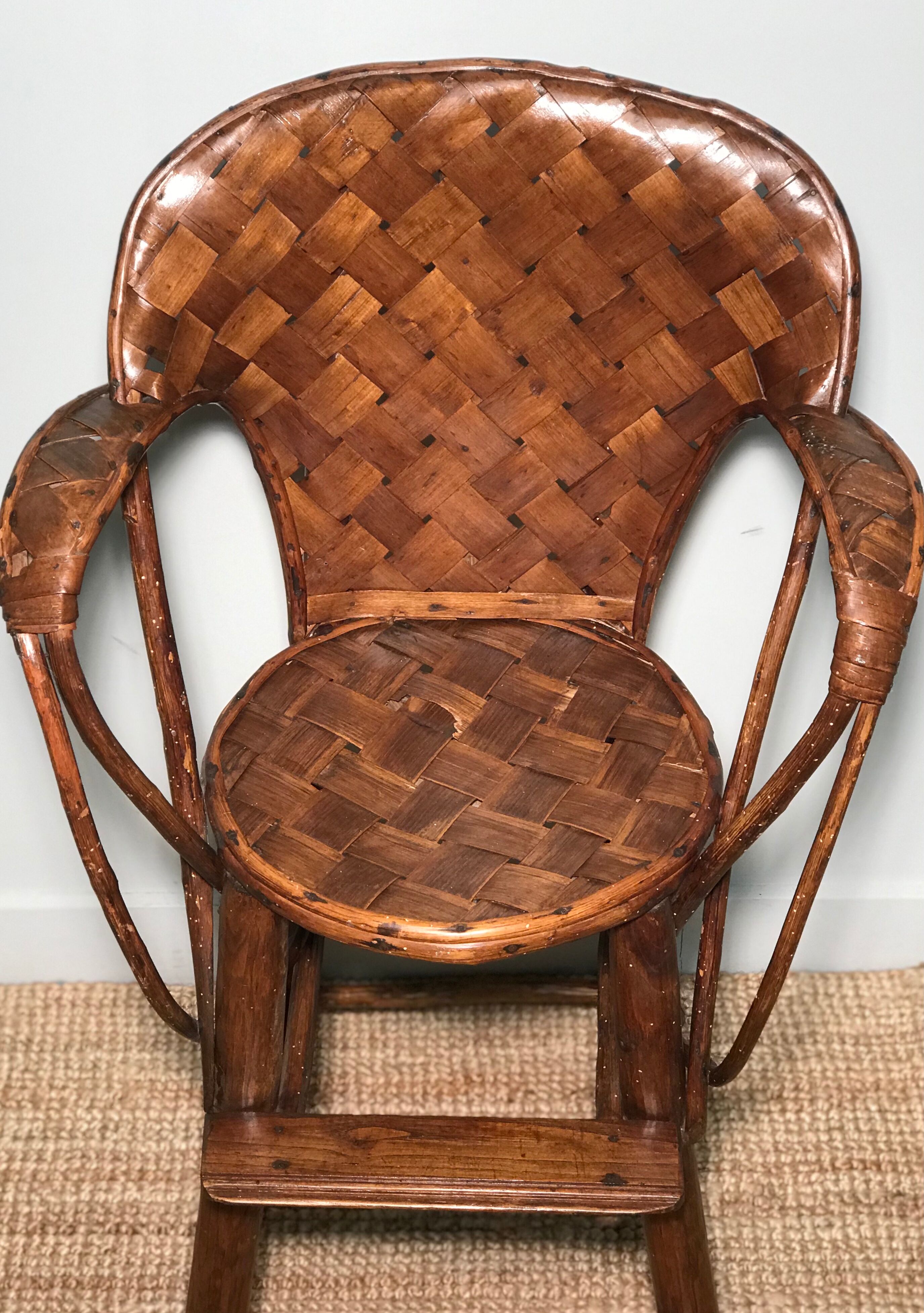 Child chair in chestnut