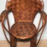 Chaise haute enfant en châtaignier