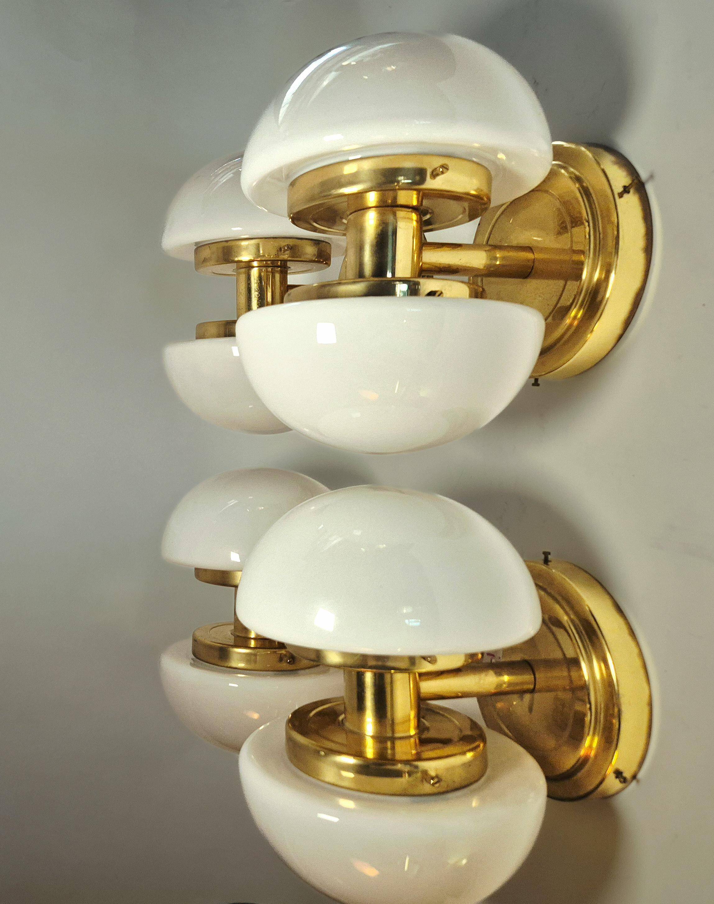 Wall/ceiling lamp in brass model "BAU" by Klaus Michalik, Midcentury.