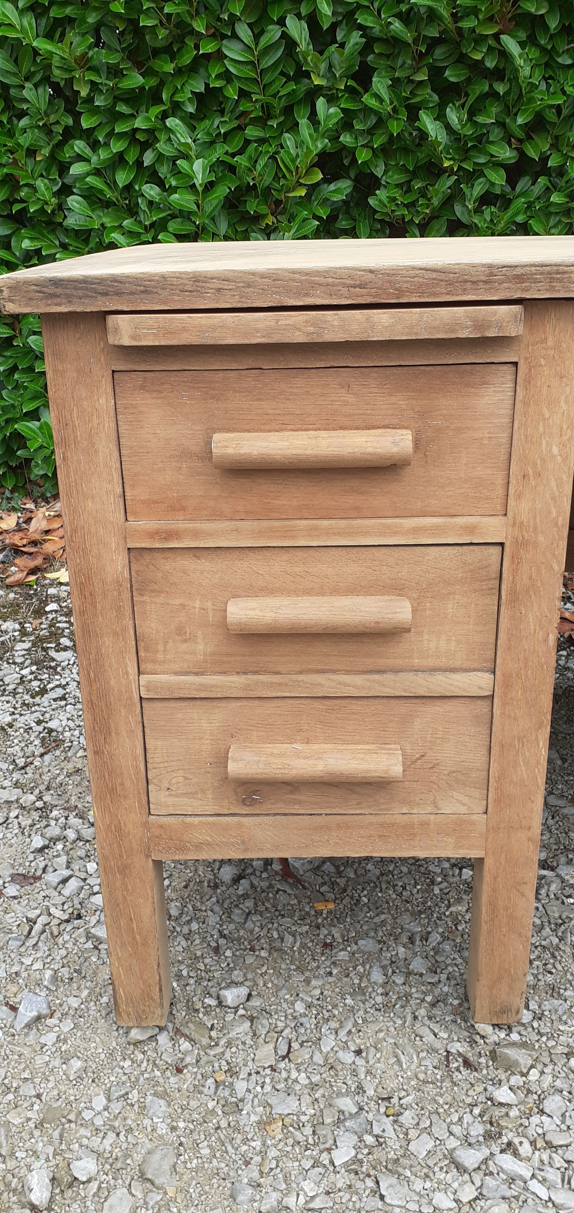 Administrative office 6 drawers 2 shelves old raw wood