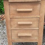 Administrative office 6 drawers 2 shelves old raw wood