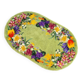 Oval rug from the 70s in pure wool 144x88cm