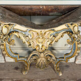 Louis XV style console in polychrome wood, circa 1880