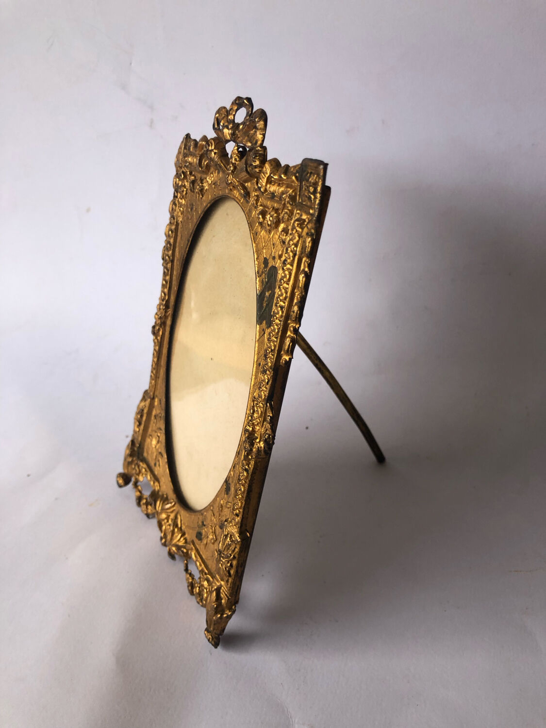 Golden metal photo frame