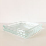 Vide poche en verre recuit bleu