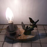 lamp to lay on marble base art deco sculpture in regulation signed tedd