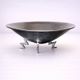 Vintage aluminium coupe/plate – zigzag base in Memphis style from the 80s.