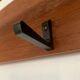 Vintage Scandinavian teak wall coat rack 1960's