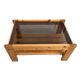 Table basse en pin des années 80
