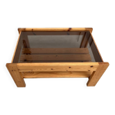 80s pine coffee table