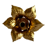 Golden flower wall lamp