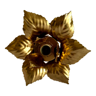 Golden flower wall lamp