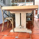 Large farmhouse table from Tonge in restored solid oak – 220 cm