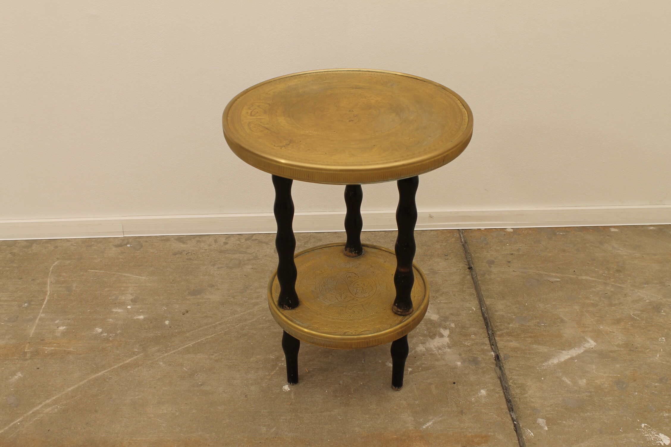 Art deco wood and brass side table 1930s