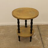 Art deco wood and brass side table 1930s