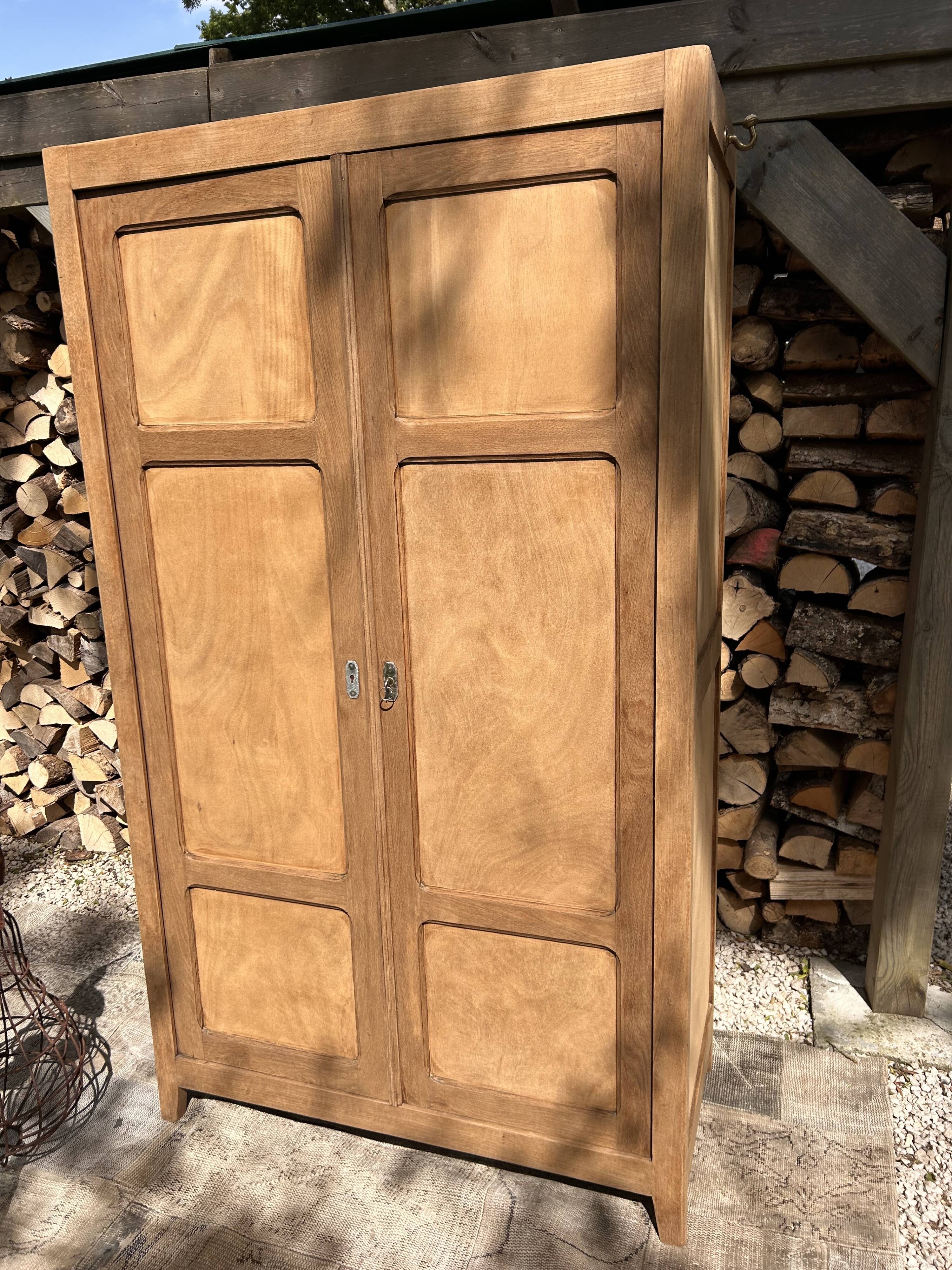 Parisian-style wardrobe, renovated wood