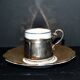 Precious cup in German porcelain and solid silver 835S BP Württemberg