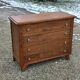 Vintage chest of drawers from the 50s in solid oak legs compass 4 drawers