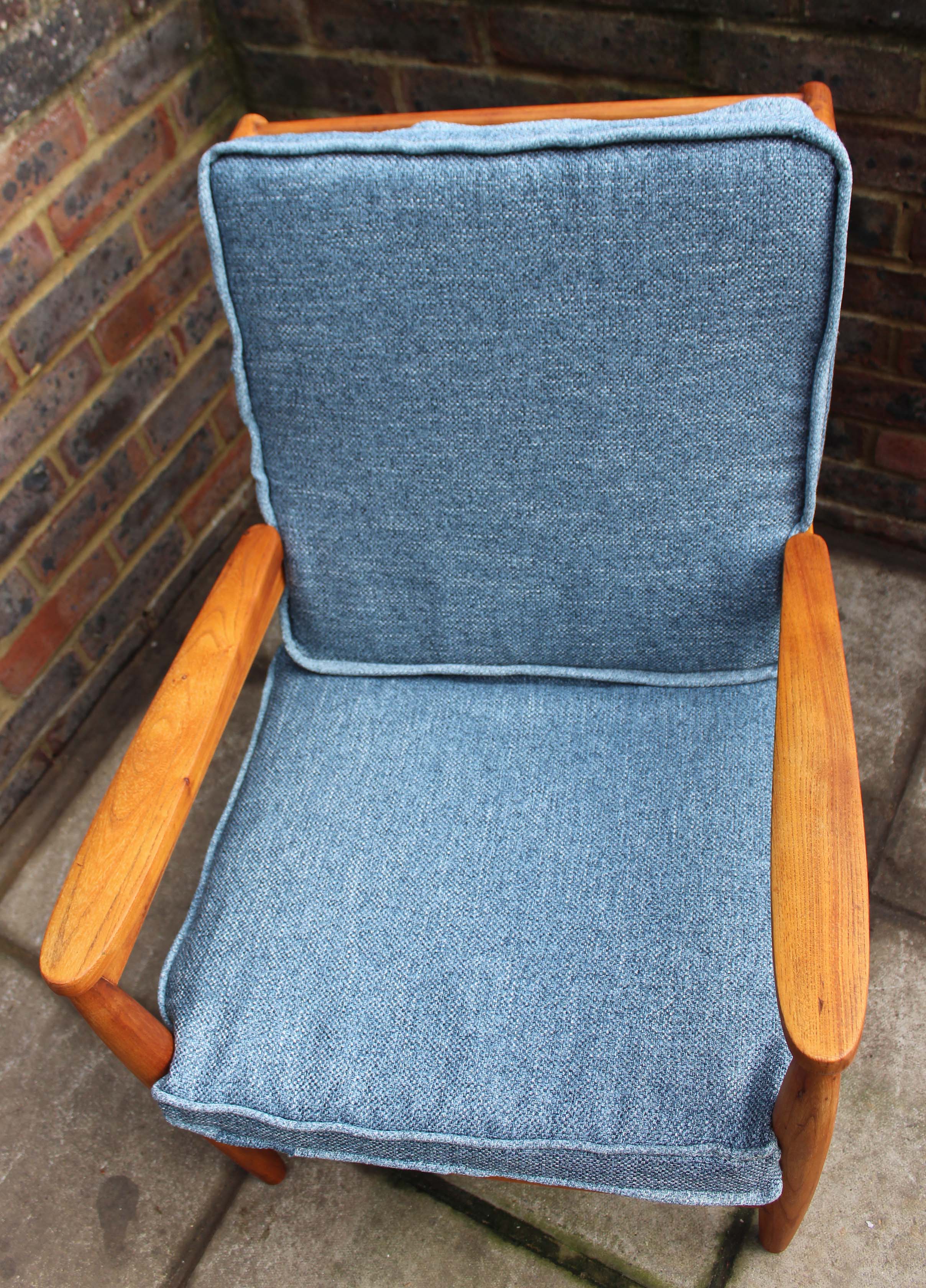 Midcentury teak lounge armchair by Scandart