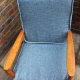 Midcentury teak lounge armchair by Scandart