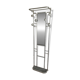 Vintage brushed aluminium coat rack from the 1950s.