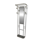 Vintage brushed aluminium coat rack from the 1950s.
