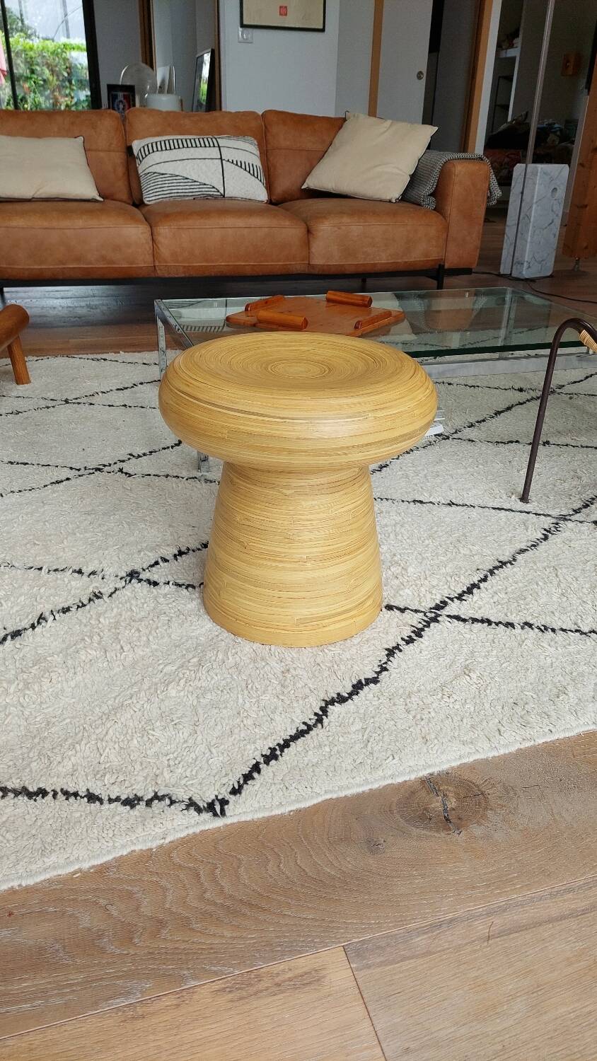 Vintage bamboo stool